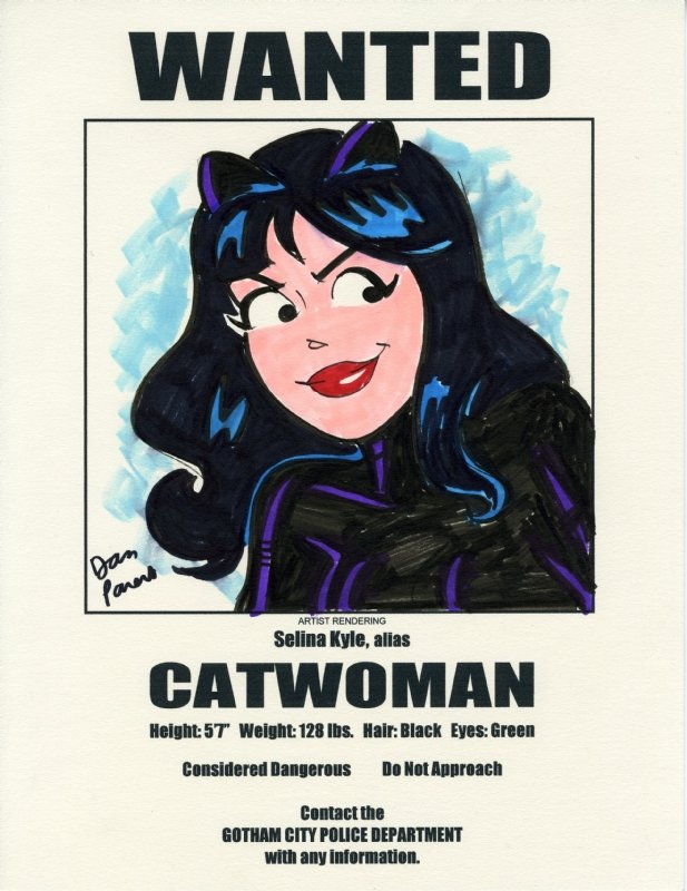 Catwoman Veronica Wanted Poster In Jack Larsens Wanted Posters Dc Batmans Rouges Comic Art 3603